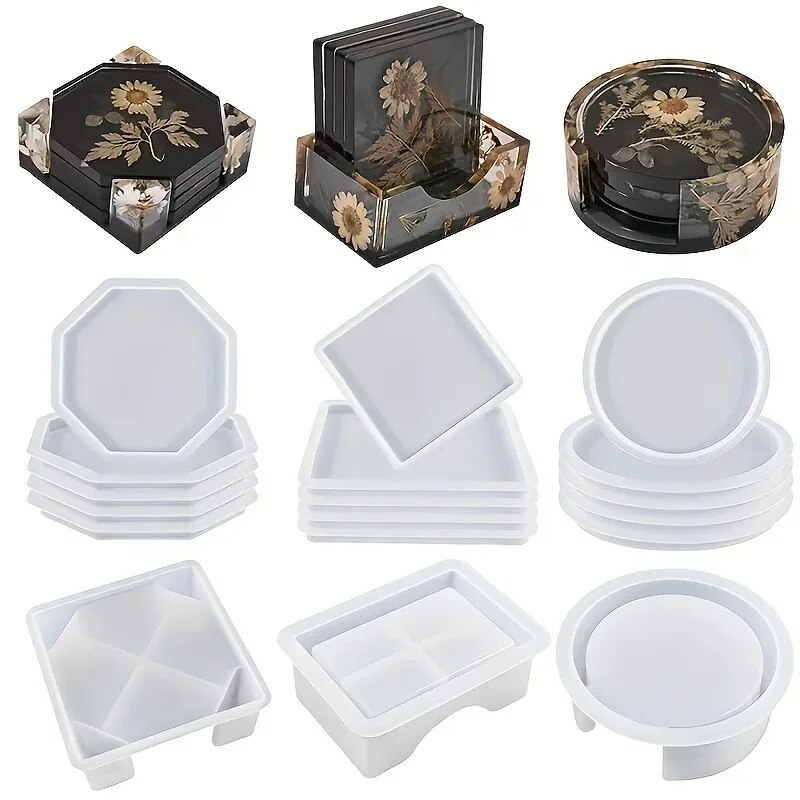 Resin Art Case - Coaster Reçine Kalıp Seti 1 adet