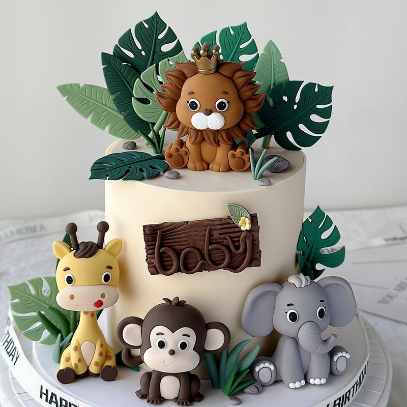 Orman Safari Hayvan Bebek Kek  - Resin Art Baby incelemesi ve fiyatı