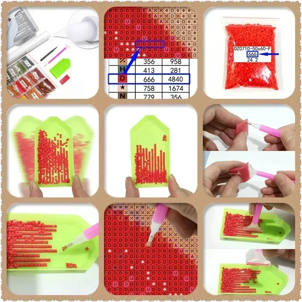 1 adet çerçevesiz 5D elmas boy - Resin Art Equipment incelemesi ve fiyatı