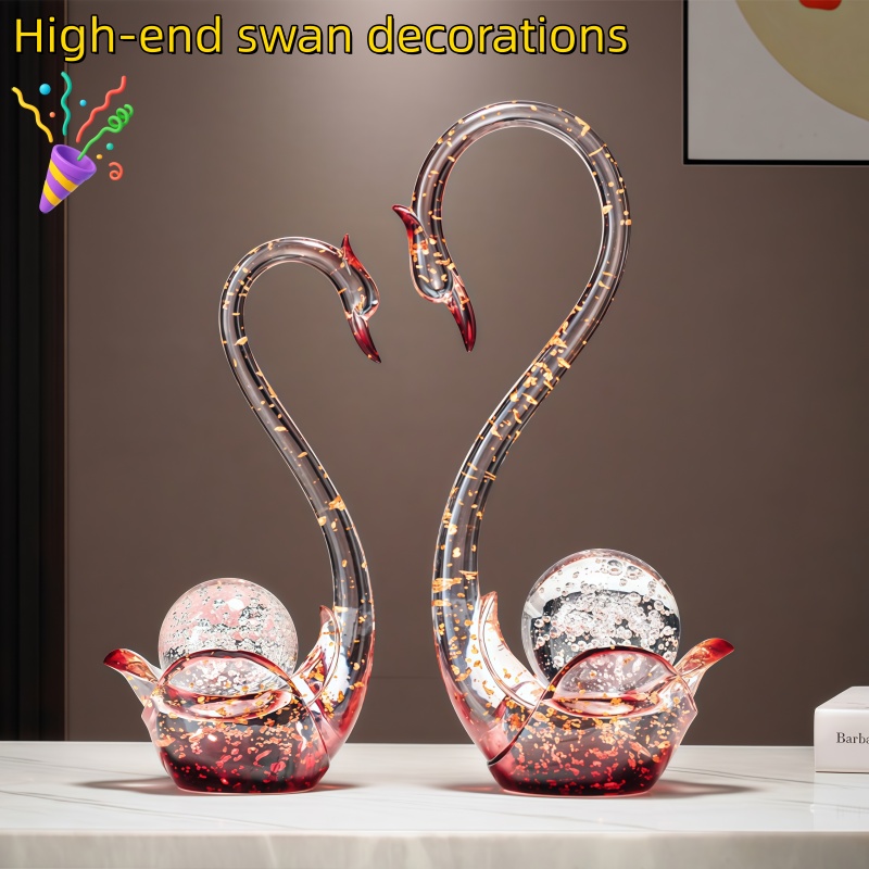Lüks Reçine Kuğu Figürin Çift  - Resin Art Wedding Gift incelemesi ve fiyatı